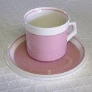 Mikasa, Country Gingham, Cotton Candy, Pink, Cup and Saucer, Vintage, 2 available