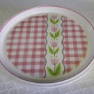 Mikasa, Country Gingham, Cotton Candy, Pink, Chop Plate, Platter