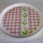 Mikasa, Country Gingham, Cotton Candy, Pink, Chop Plate, Platter