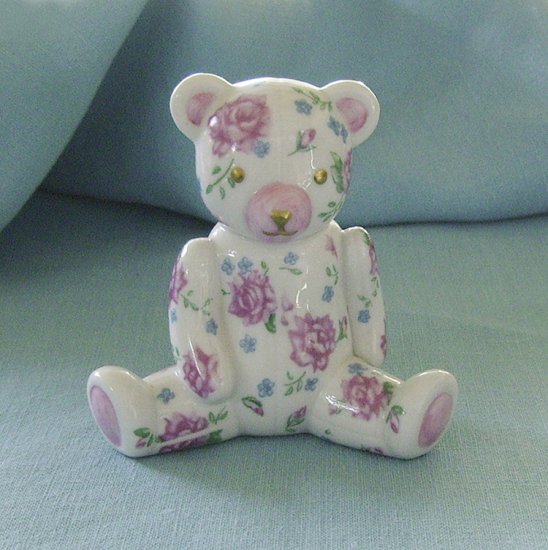 Franklin Mint, 1991, Americana Teddy Bear, Rose Chintz Teddy