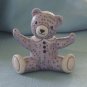 Franklin Mint, Americana Teddy Bear, Calico Teddy, Lavender, 1991