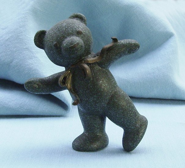 Franklin Mint, Americana Teddy Bear, Patina Bronze Teddy, 1991