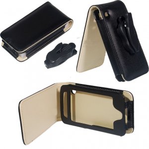 Leather Case with Flip-Open Cover for Apple iPhone 3G
