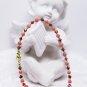 Pink Coral Copper Heart Anklet