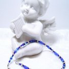 Blue Lagoon and Silver Tone Anklet