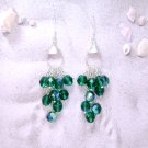 Rich Aquamarine Waterfall Earrings