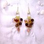 Gold Amber Bronze Lights Waterfall Earrings