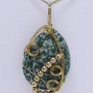 Wire-Wrapped Tree Agate Gemstone Pendant