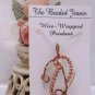 Wire-Wrapped White Cat's Eye Cabochon Pendant