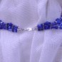 Brilliant Electric Blue 3-Strand Necklace and Earring Set