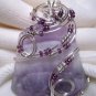 Wire-Wrapped Natural Amethyst Pendant