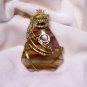 Wire-Wrapped Volcanic Cherry Quartz Pendant