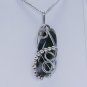 Wire-Wrapped Moss Agate Gemstone Pendant