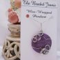 Wire-Wrapped Dyed Plum Kiwi Jasper Gemstone Pendant