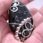 Wire-Wrapped Black Labradorite Gemstone Pendant