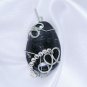 Wire-Wrapped Black Labradorite Gemstone Pendant