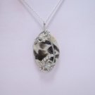 Wire-Wrapped Multi-Colored Marble Stone Pendant
