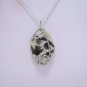 Wire-Wrapped Multi-Colored Marble Stone Pendant