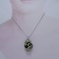 Wire-Wrapped Multi-Colored Marble Stone Pendant