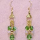 Crisp Green Demi-fall Earrings