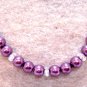 Burgundy Merlot Pearl and Crystal Single-Strand Necklace