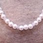 White Pearl and Crystal Single-Strand Necklace