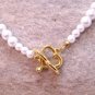 White Pearl and Crystal Single-Strand Necklace