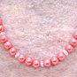 Coral Pearl and Crystal Single-Strand Necklace