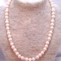 Orange Nector Pearl and Crystal Single-Strand Necklace
