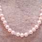 Orange Nector Pearl and Crystal Single-Strand Necklace