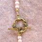 Orange Nector Pearl and Crystal Single-Strand Necklace