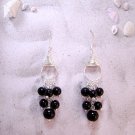 Black Obsidian Demi-fall Earrings
