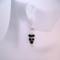 Black Obsidian Demi-fall Earrings