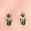 Aquamarine Channel Set Dangle Earrings
