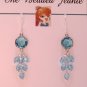 Aqua Channel Set Dangle Earrings