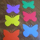 Set of 12 Primary Butterflies for Scrapbooking