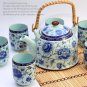 3 Set of Chinese Celandon Peony Tea Service Set