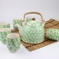 3 Set of Chinese Tea Service Set Green Floral