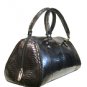 Genuine Snake Leather Black Handbag