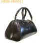 Genuine Snake Leather Black Handbag