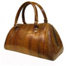 Genuine Snake Leather Brown Handbag