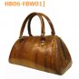 Genuine Snake Leather Brown Handbag