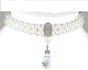 Swarovski Crystal Pearls Elegant Necklace.