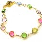 Rainbow Gold Tone Crystals Bracelet