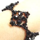 Luxury Flower Black Swarovski Crystal