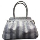 Genuine Snake Leather Grey Handbag