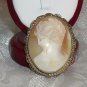 #28 - Antique Vintage Shell Cameo Pendant Brooch