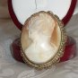 #28 - Antique Vintage Shell Cameo Pendant Brooch