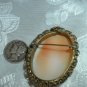 #28 - Antique Vintage Shell Cameo Pendant Brooch