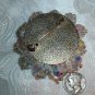 Massive Aurora Borealis Crystal & Faux Pearl Vintage Brooch - Its Huge